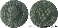 LOUIS XIII  Double tournois, type 3 1616 Amiens BB