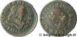 LOUIS XIII LE JUSTE Double tournois, type 1 1632 La Rochelle