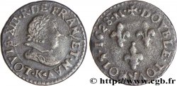 LOUIS XIII LE JUSTE Double tournois, type 7 1628 Bordeaux