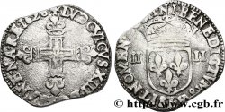 LOUIS XIII LE JUSTE Quart d&nbsp;écu, à la croix fleurdelisée, titulature côté croix 1628 Bayonne TTB