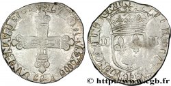LOUIS XIII LE JUSTE Quart d&nbsp;écu, à la croix fleurdelisée, titulature côté croix 1628 Bayonne TB+