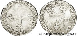 HENRI III Huitième d&nbsp;écu, croix de face 1581 Rennes
