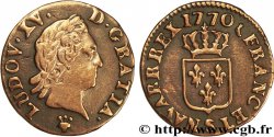 LOUIS XV DIT LE BIEN AIMÉ Liard dit &nbsp;à la vieille tête&nbsp; 1770 Reims