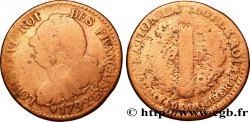 LOUIS XVI (MONARQUE CONSTITUTIONNEL)  6 deniers dit &nbsp;au faisceau&nbsp;, type FRANÇAIS 1792 Strasbourg