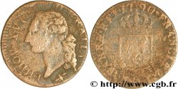 LOUIS XVI Sol dit &nbsp;à l&nbsp;écu&nbsp; 1790 Lyon