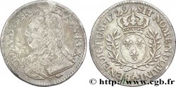 LOUIS XV DIT LE BIEN AIMÉ Cinquième d&nbsp;écu aux branches d&nbsp;olivier, buste habillé 1729 Paris B+/TB+