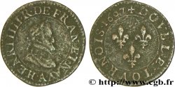 HENRI IV LE GRAND Double tournois, 1er type de Paris (légende française) 1607 Paris, Moulin des Étuves