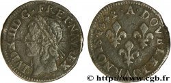 LOUIS XIII LE JUSTE Double tournois, type de Warin 1642 Corbeil