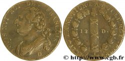 LOUIS XVI (MONARQUE CONSTITUTIONNEL)  12 deniers dit &nbsp;au faisceau&nbsp;, type FRANCOIS 1792 Lyon