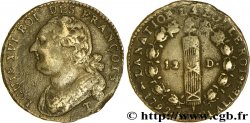 LOUIS XVI (MONARQUE CONSTITUTIONNEL)  12 deniers dit &nbsp;au faisceau&nbsp;, type FRANÇOIS 1792 Saumur