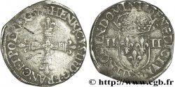 HENRI III Quart d&nbsp;écu, croix de face 1579 Nantes