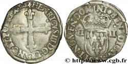 HENRI III Quart d&nbsp;écu, croix de face 1588 Nantes