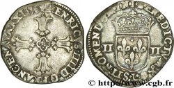 HENRI IV LE GRAND Quart d&nbsp;écu, croix feuillue de face 1596 Bayonne
