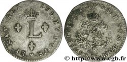 LOUIS XV DIT LE BIEN AIMÉ Double sol de billon 1740 Strasbourg