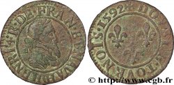HENRI IV LE GRAND Double tournois, 2e type de Châlons-sur-Marne 1592 Châlons-en-Champagne