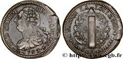 LOUIS XVI (MONARQUE CONSTITUTIONNEL)  2 sols dit &nbsp;au faisceau&nbsp;, type FRANÇOIS 1792 Paris