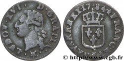 LOUIS XVI Liard dit “à l&nbsp;écu” 1784 Bayonne VF