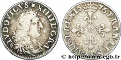 LOUIS XIV LE GRAND OU LE ROI SOLEIL Quatre sols à la croix formée de lis 1676 Vimy-en-Lyonnais (actuellement Neuville-sur-Saône)