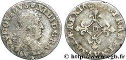LOUIS XIV LE GRAND OU LE ROI SOLEIL Quatre sols à la croix formée de lis 1676 Vimy-en-Lyonnais (actuellement Neuville-sur-Saône)