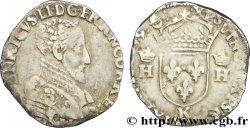 FRANÇOIS II. MONNAYAGE AU NOM D&nbsp;HENRI II Demi-teston à la tête nue, 3e type 1559 Bordeaux