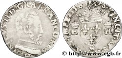 CHARLES IX. COINAGE AT THE NAME OF HENRY II Demi-teston à la tête nue, 5e type 1561 Toulouse