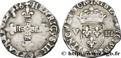 HENRI III Huitième d&nbsp;écu, croix de face 1586 Bayonne