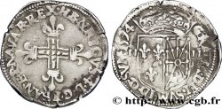 HENRI IV LE GRAND Quart d&nbsp;écu de Navarre 1594 Saint-Palais