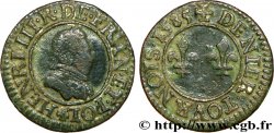 HENRI III Denier tournois, 1er type de Paris 1585 Paris, Moulin des Étuves