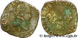 HENRY III Double tournois, 2e type du Dauphiné 1586 Grenoble F