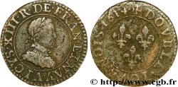LOUIS XIII LE JUSTE Double tournois, type 1 1614 Paris, Moulin du Louvre
