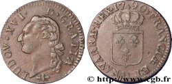 LOUIS XVI Sol dit  à l écu  1790 Lyon fVZ