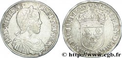 LOUIS XIV LE GRAND OU LE ROI SOLEIL Demi-écu, portrait à la mèche longue 1653 Rouen