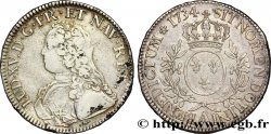 LOUIS XV DIT LE BIEN AIMÉ Écu aux branches d&nbsp;olivier, buste habillé 1734 Paris TB+/TTB