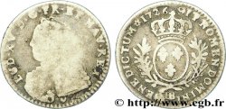LOUIS XV DIT LE BIEN AIMÉ Dixième d’écu aux branches d’olivier, buste habillé 1726 Strasbourg B/TB