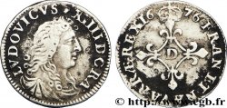 LOUIS XIV LE GRAND OU LE ROI SOLEIL Quatre sols à la croix formée de lis 1676 Vimy-en-Lyonnais (actuellement Neuville-sur-Saône)