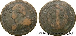 LOUIS XVI (MONARQUE CONSTITUTIONNEL)  2 sols dit &nbsp;au faisceau&nbsp;, type FRANÇOIS 1791 Paris