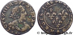 LOUIS XIII LE JUSTE Double tournois 1640 s.l.