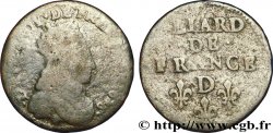 LOUIS XIV &nbsp;THE SUN KING&nbsp; Liard de cuivre, 2e type 1656 Vimy-en-Lyonnais (actuellement Neuville-sur-Saône) VG