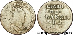 LOUIS XIV LE GRAND OU LE ROI SOLEIL Liard du 2e type 1657 Acquigny