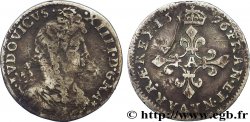 LOUIS XIV LE GRAND OU LE ROI SOLEIL Quatre sols à la croix formée de lis 1676 Paris