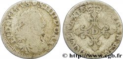 LOUIS XIV LE GRAND OU LE ROI SOLEIL Quatre sols à la croix formée de lis 1676 Vimy-en-Lyonnais (actuellement Neuville-sur-Saône)