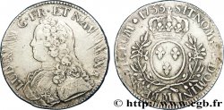 LOUIS XV DIT LE BIEN AIMÉ Écu aux branches d&nbsp;olivier, buste habillé 1733 Toulouse TTB
