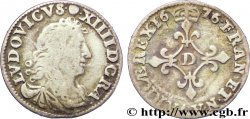 LOUIS XIV LE GRAND OU LE ROI SOLEIL Quatre sols à la croix formée de lis 1676 Vimy-en-Lyonnais (actuellement Neuville-sur-Saône)