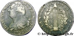 LOUIS XVI (MONARQUE CONSTITUTIONNEL)  2 sols dit  au faisceau , type FRANÇOIS 1792 La Rochelle TB