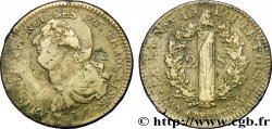 LOUIS XVI (MONARQUE CONSTITUTIONNEL)  2 sols dit &nbsp;au faisceau&nbsp;, type FRANÇAIS 1792 Strasbourg TB