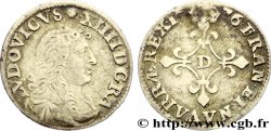 LOUIS XIV LE GRAND OU LE ROI SOLEIL Quatre sols à la croix formée de lis 1676 Vimy-en-Lyonnais (actuellement Neuville-sur-Saône)