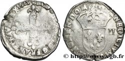 LOUIS XIII LE JUSTE Quart d&nbsp;écu, à la croix fleurdelisée, titulature côté croix 1615 Angers TB