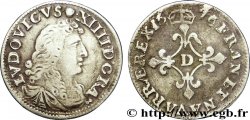 LOUIS XIV LE GRAND OU LE ROI SOLEIL Quatre sols à la croix formée de lis 1676 Vimy-en-Lyonnais (actuellement Neuville-sur-Saône)