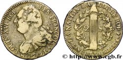 LOUIS XVI 2 sols dit &nbsp;au faisceau&nbsp;, type FRANÇOIS 1791 Paris