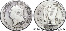 LOUIS XVI (MONARQUE CONSTITUTIONNEL)  15 sols dit &nbsp;au génie&nbsp;, type FRANCOIS 1791 Orléans